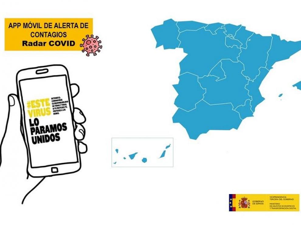 La app Radar COVID para teléfonos móviles