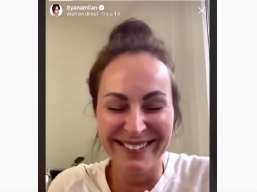 Uno de los directos de instagram de Ana Milán