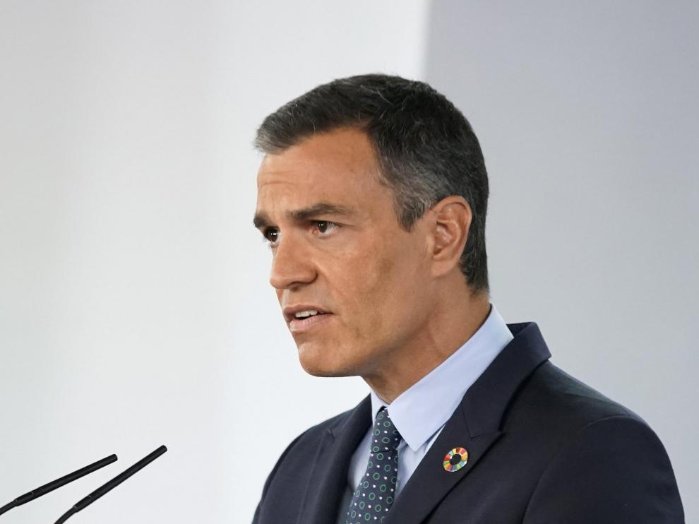 Pedro Sánchez, en rueda de prensa