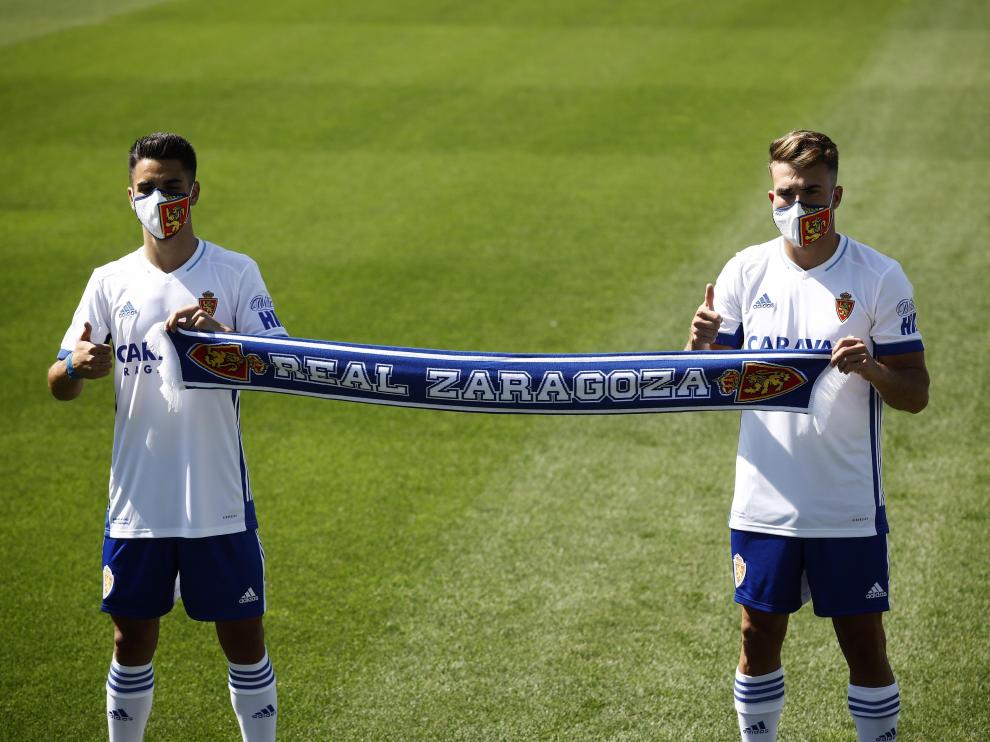 Pep Chavarría y Sergio Bermejo, presentados como jugadores del Real Zaragoza