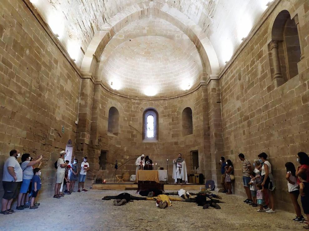También se recreen escenas de la vida templaria en las dependencias interiores del castillo.