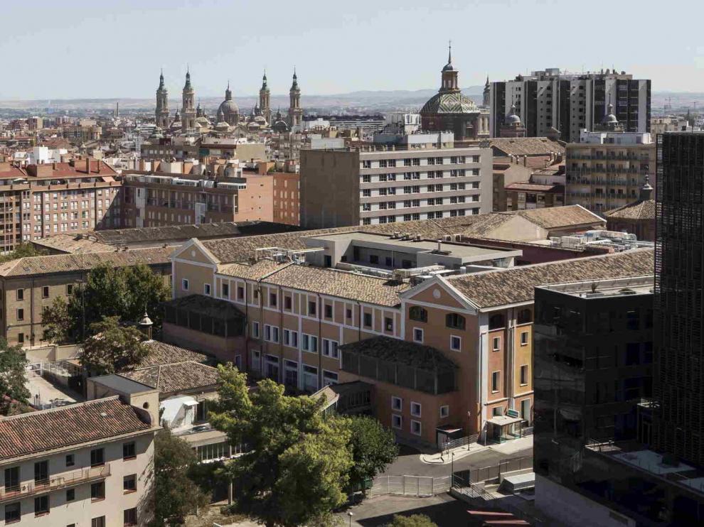 Vistas de Zaragoza desde la terraza del museo Pablo Serrano