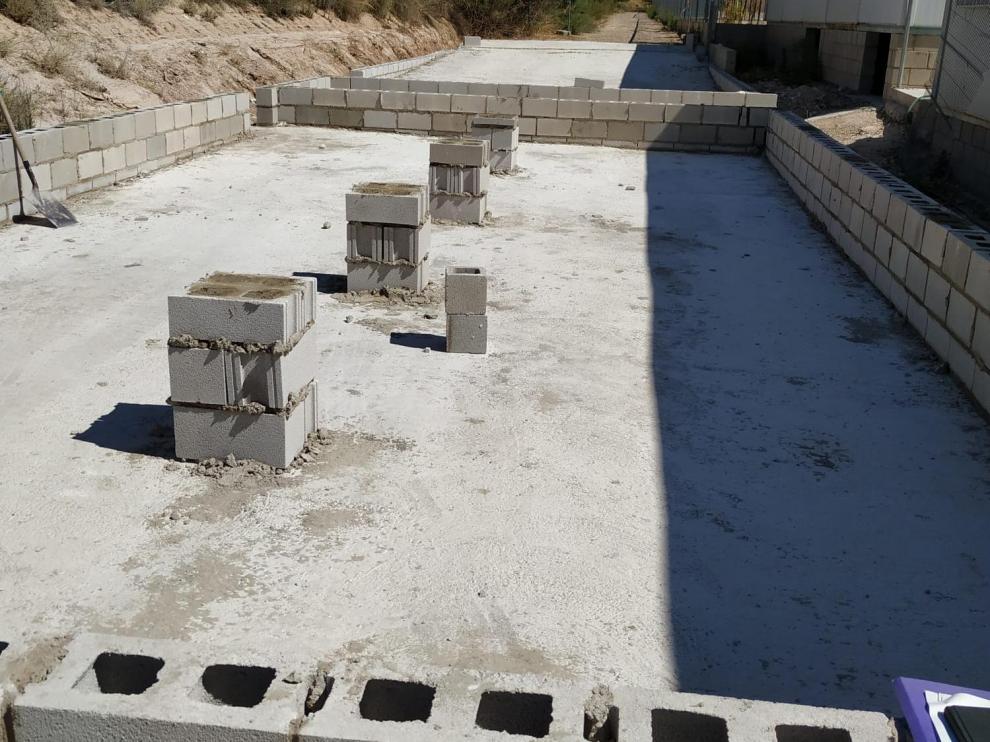 Estado en el que están las obras de los barracones del centro integrado Val de La Atalaya de María de Huerva