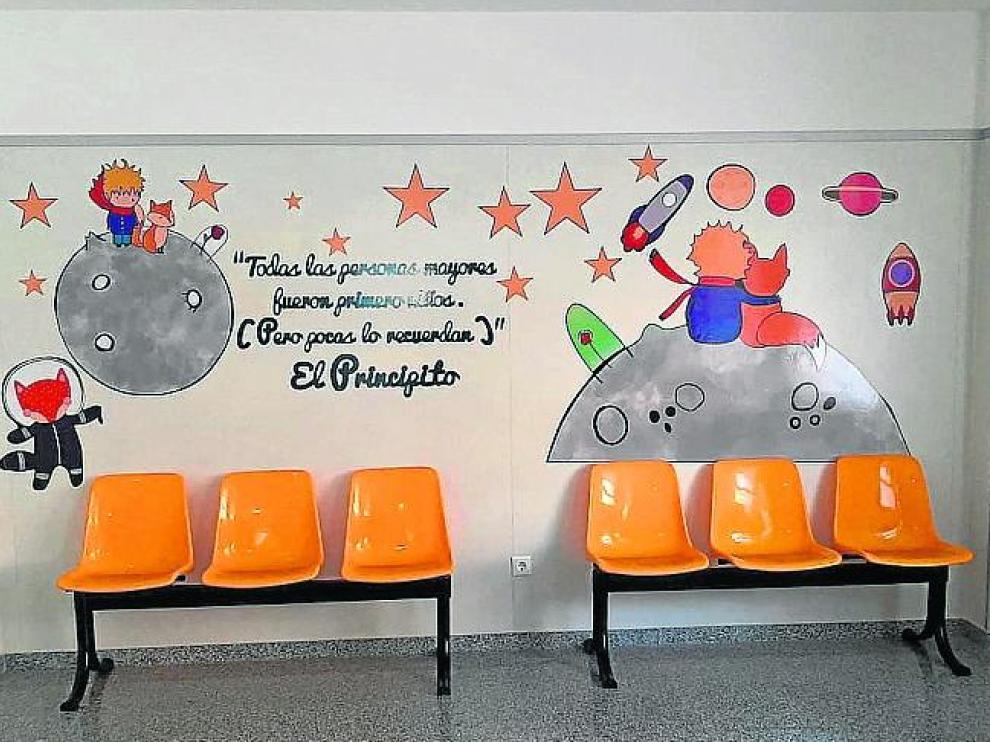 Imágenes del Principito en una de las paredes