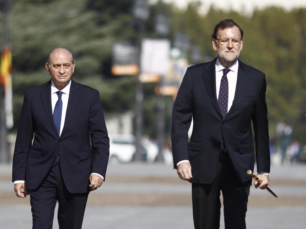 Jorge Fernández Díaz y Mariano Rajoy, en una fotografía de archivo.