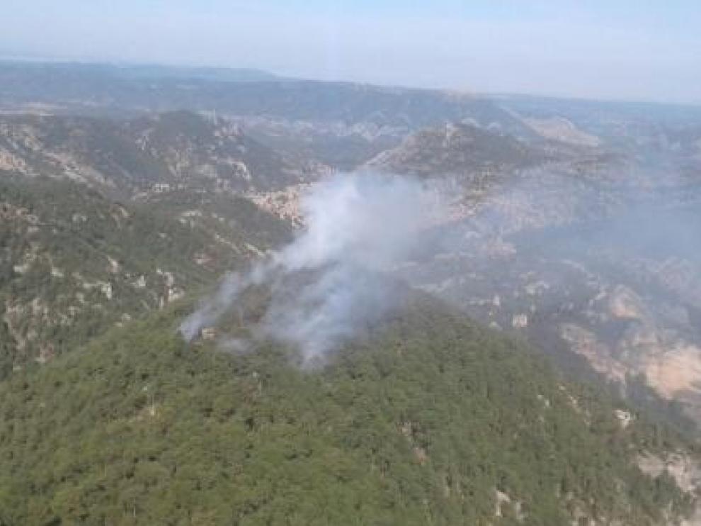 Incendio en Los Puertos de Beceite