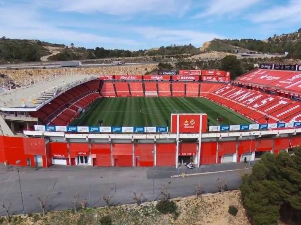 El Nou Estadi de Tarragona, campo donde el Real Zaragoza jugará este miércoles a las 18.30 frente al Nástic un partido amistoso.