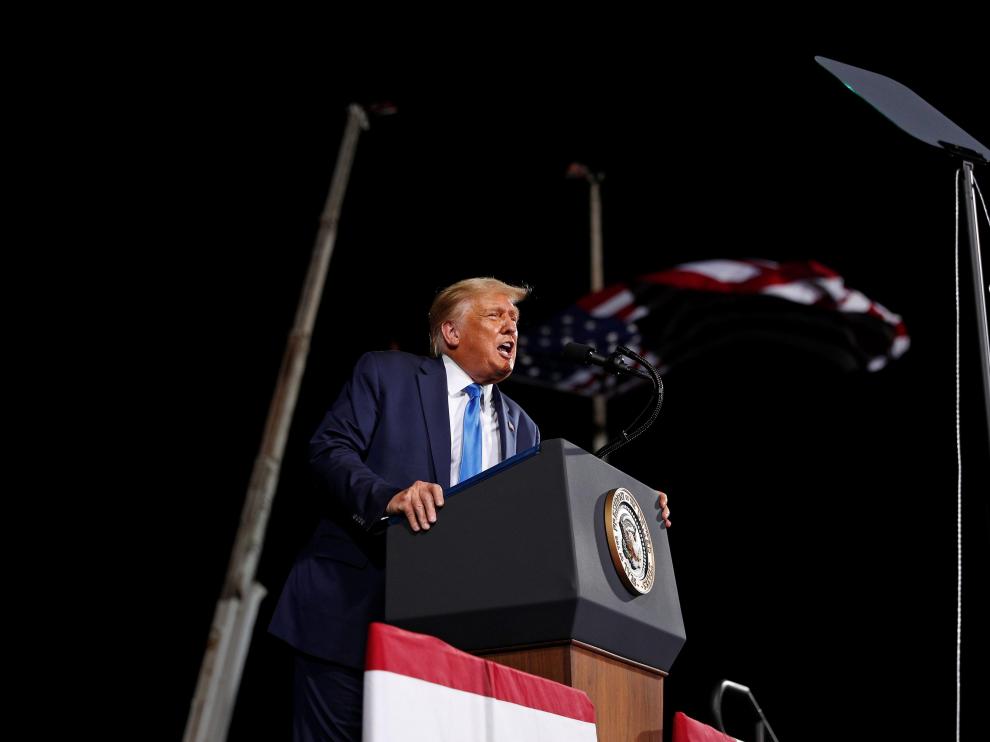 Donald Trump, este viernes, en Florida.