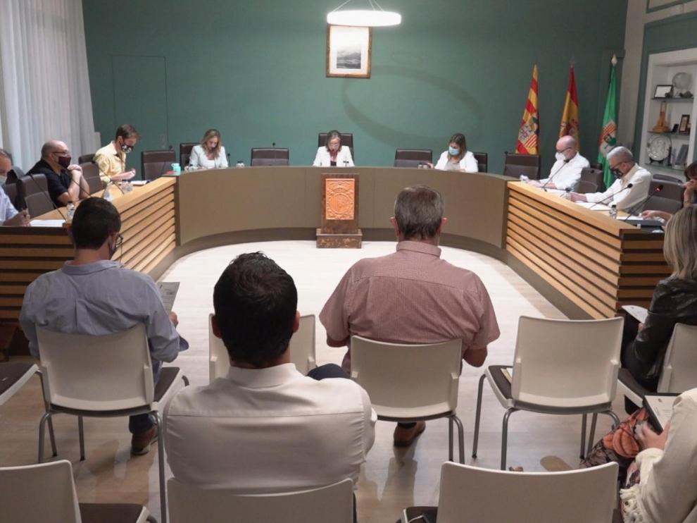 Imagen de la sesión plenaria celebrada este jueves en Fraga