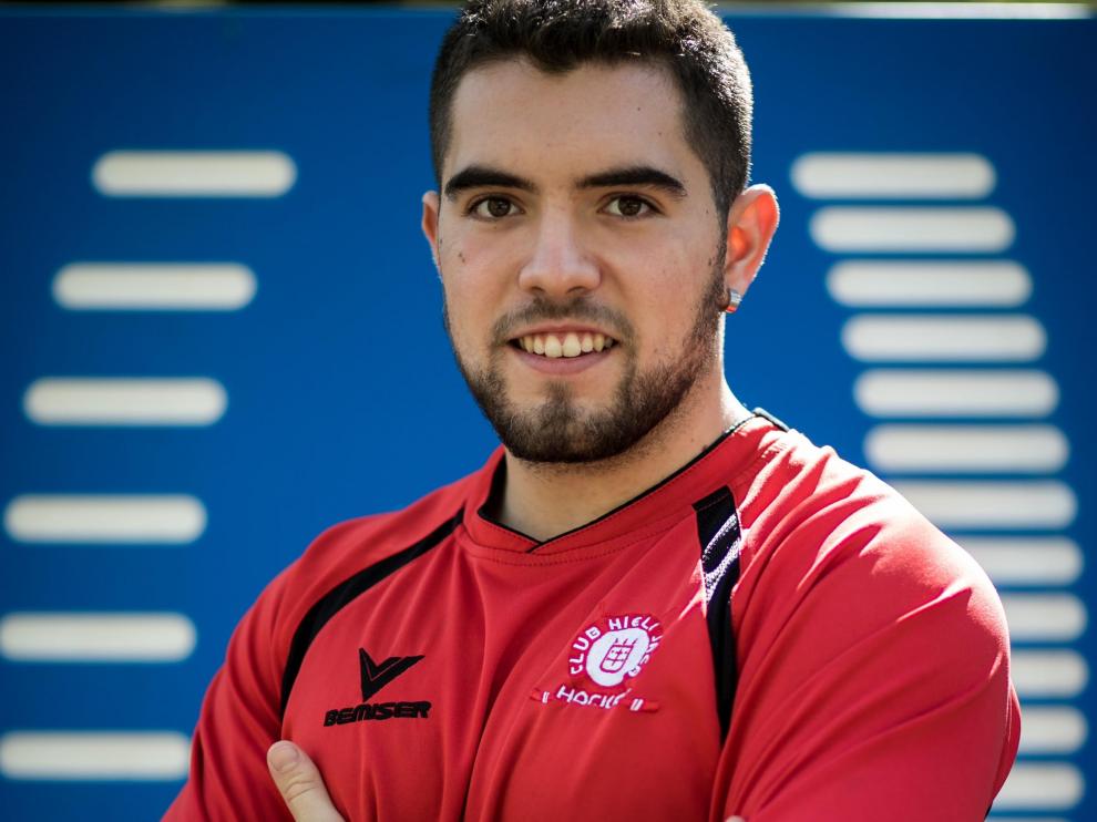 Iván Royo, jugador del Club Hielo Jaca