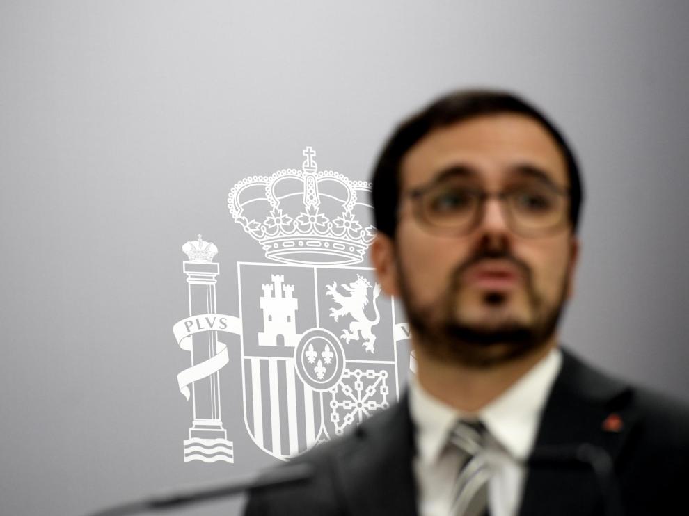 Alberto Garzón, el pasado miércoles.