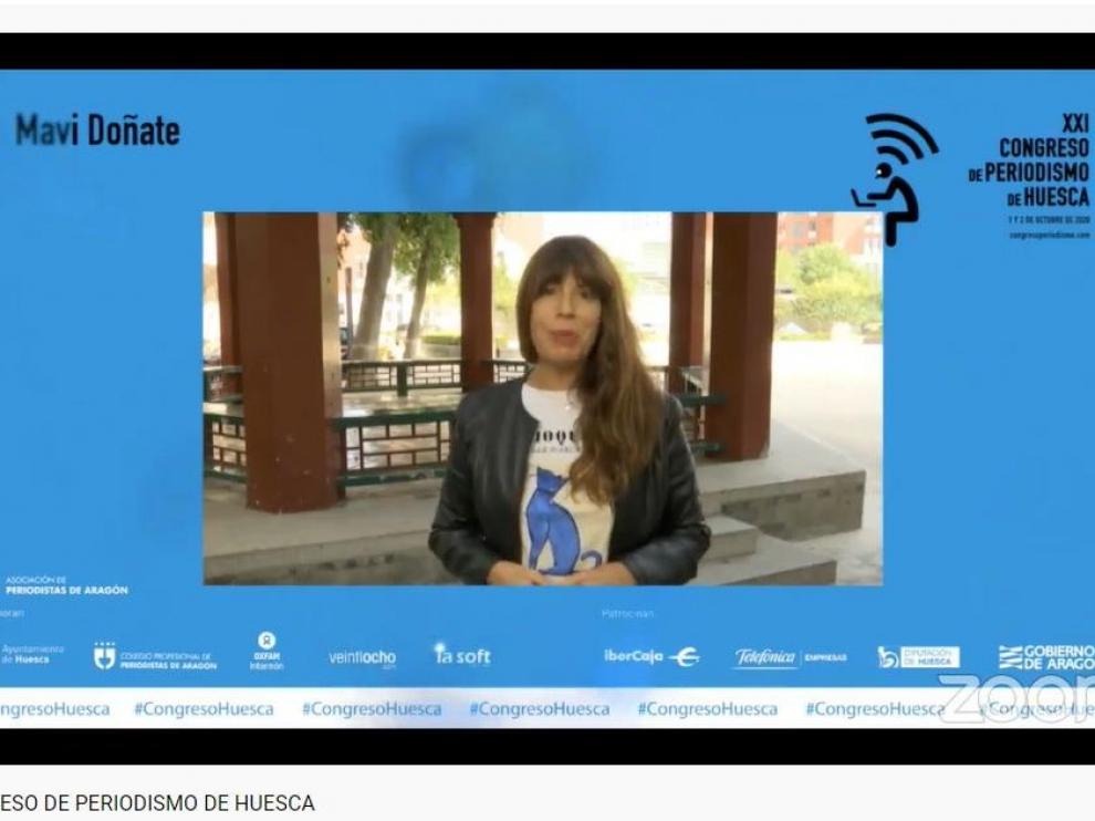 La periodista aragonesa Mavi Doñate, corresponsal de Asia-Pacífico de TVE, ha recogido virtualmente el premio José Manuel Porquet.