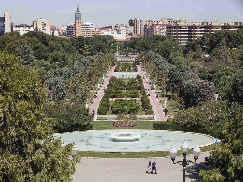 Vista del parque Grande José Antonio Labordeta de Zaragoza