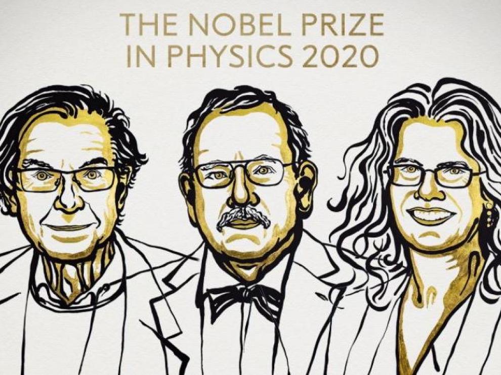Los premiados con el Nobel de Física.