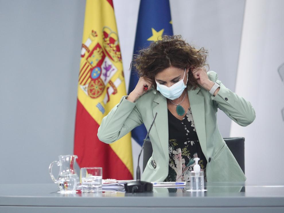 María Jesús Montero, este martes tras el Consejo de Ministros.