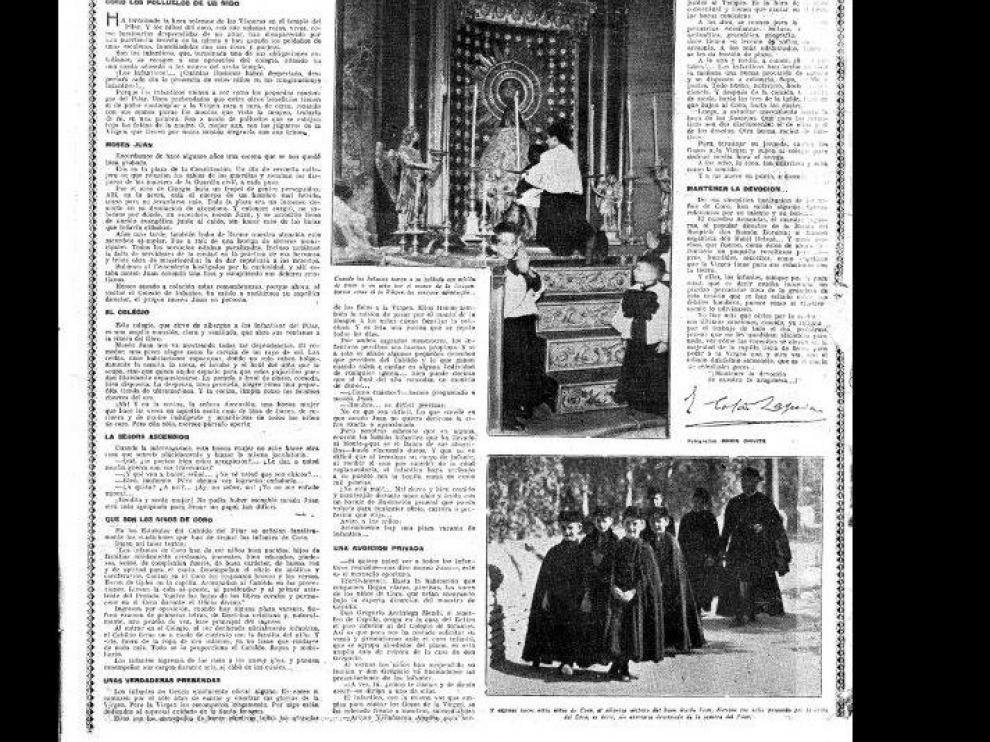 Página de HERALDO del Día del Pilar en 1929