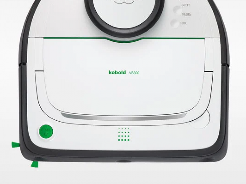 Kobold VR300 tiene tres botones en el propio aspirador para controlar algunas de las funciones, pero la app se hace imprescindible para sacarle todo el partido
