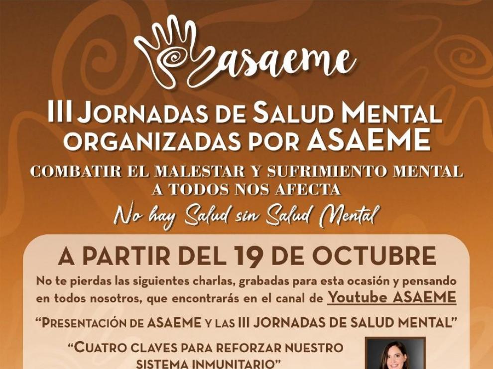 Cartel de las III Jornadas de Salud Mental de Asaeme.