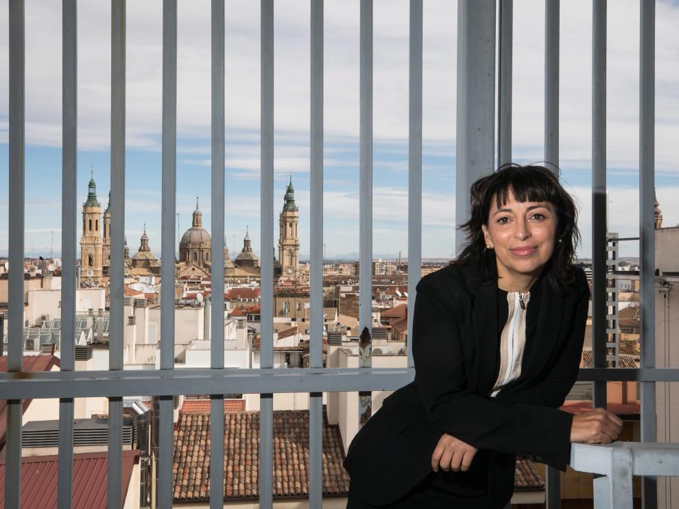 Ana Elvira Planas, ingeniera y ergónoma, en el Colegio de Ingenieros Industriales de Aragón, en Zaragoza.