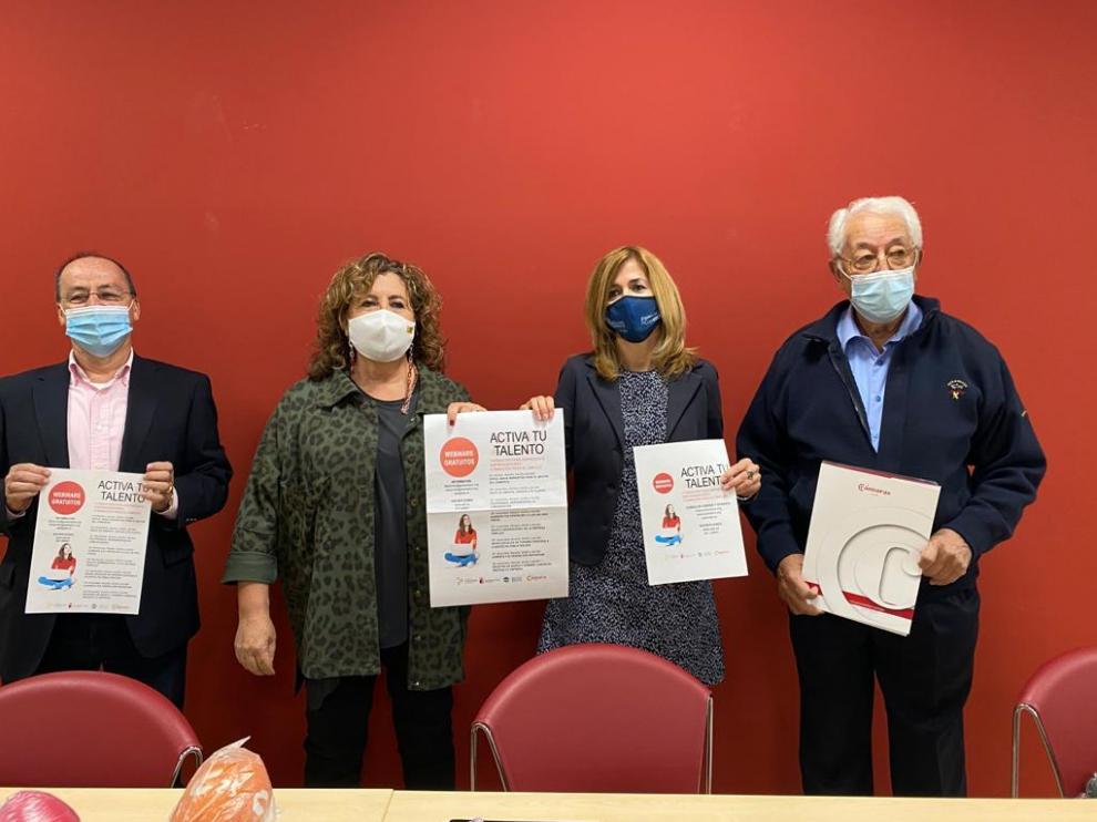 De izda a dcha: José Antonio Pérez, María Morera, Belinda Pallás y Francisco Lalanne en la presentación del ciclo formativo.
