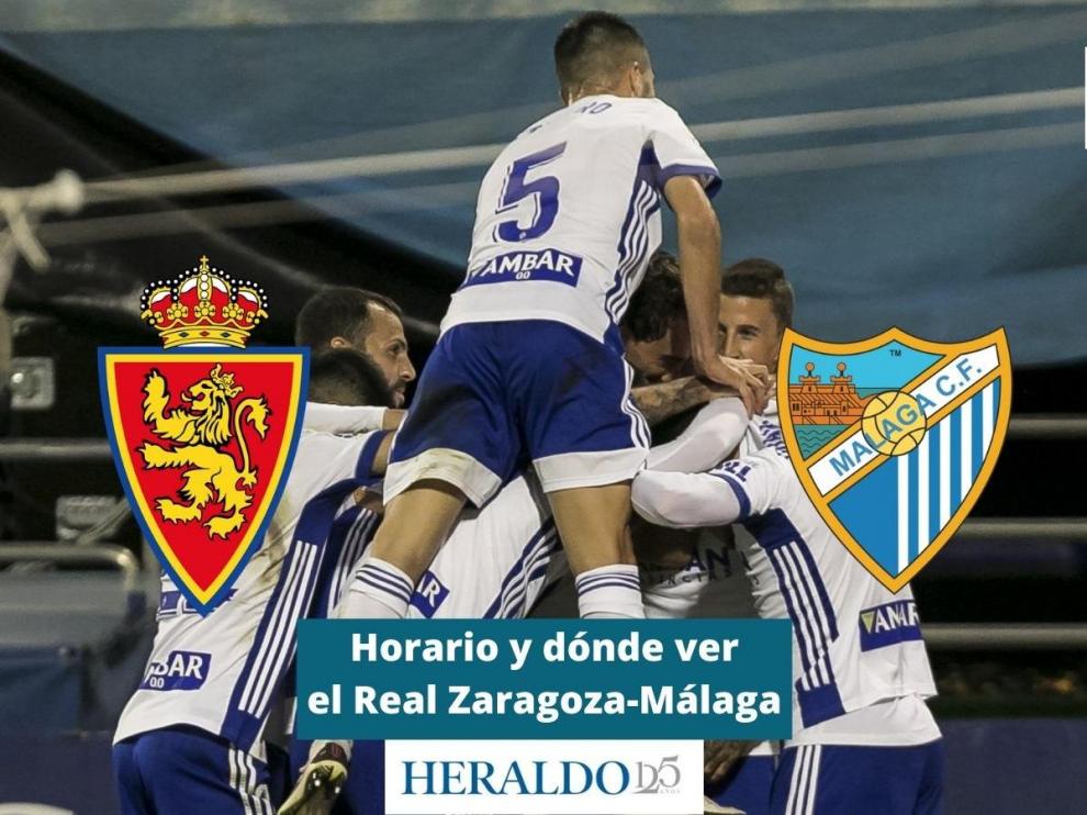 Horario y dónde ver el Real Zaragoza-Málaga