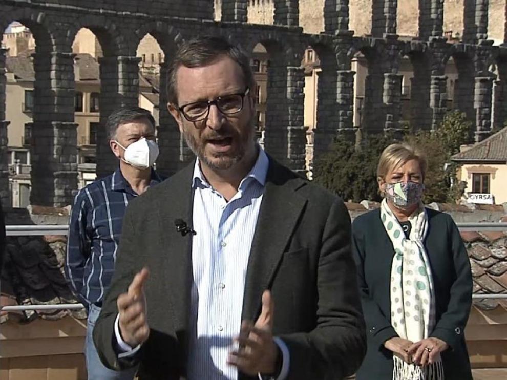 Javier Maroto, durante su comparecencia en Segovia.