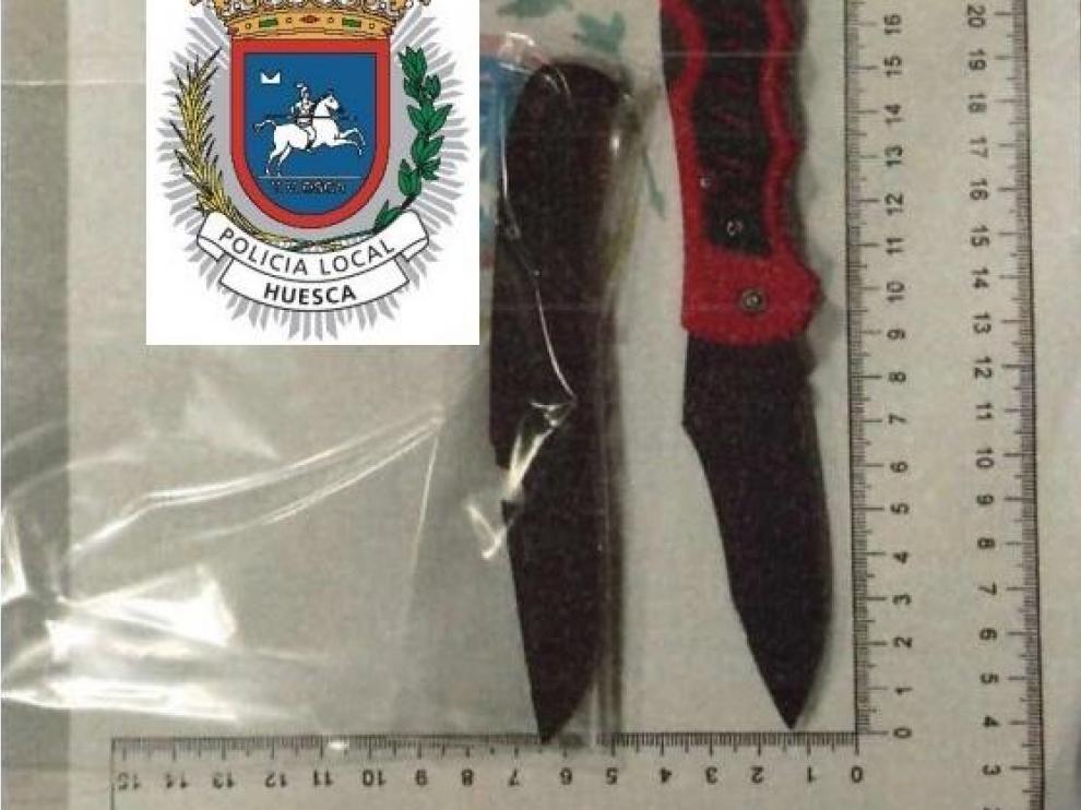 Armas intervenida al detenido