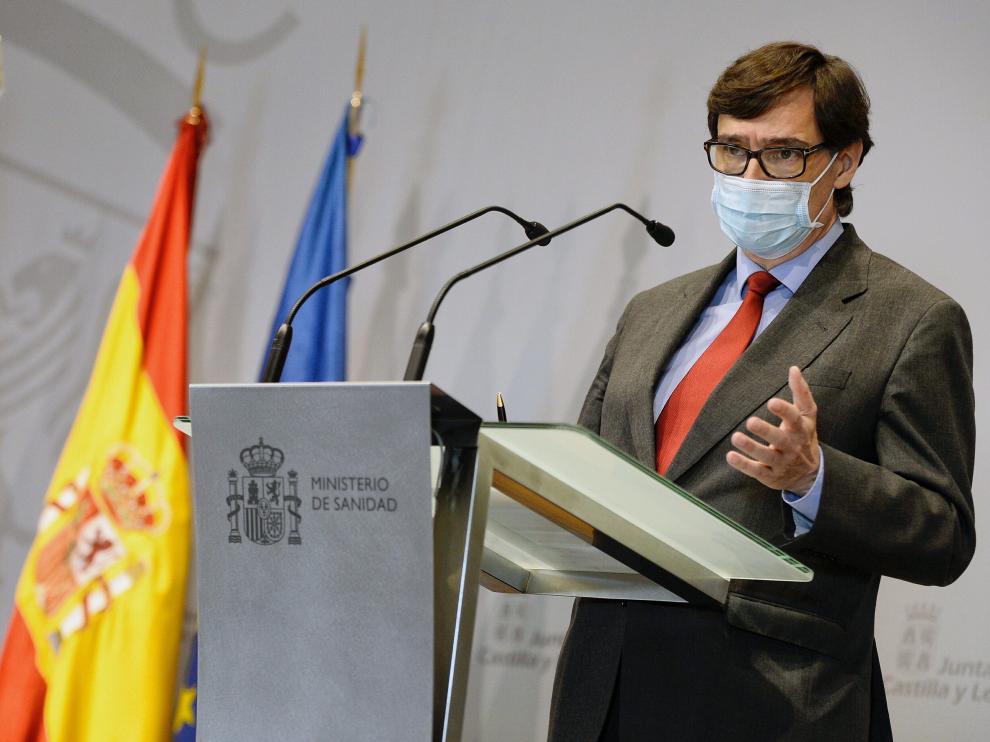 El ministro Salvador Illa, este viernes en Valladolid.