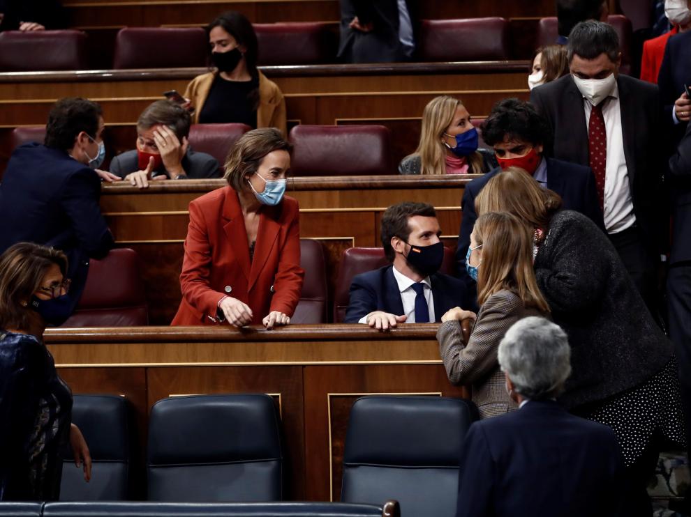 Un momento del debate de la moción de censura en el Congreso.