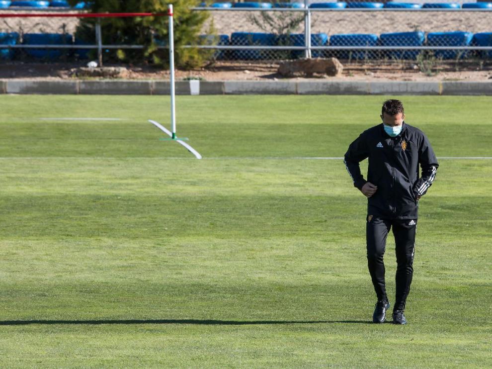 Rubén Baraja, en el campo de entrenamiento de la Ciudad Deportiva.
