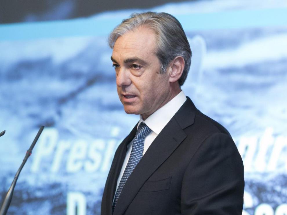 Alfonso Sesé, durante el discurso en el que tomó posesión de su cargo en AEFA el pasado año.