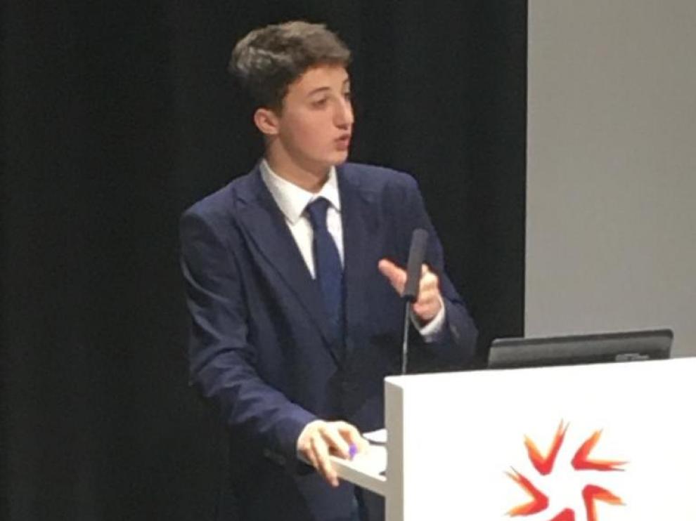 Eduardo Blancas, representante del Colegio Condes de Aragón de Zaragoza