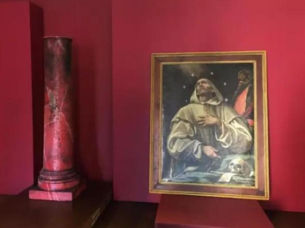 el lienzo de San Bruno data de 1768. En él está representado San Bruno de Colonia, fundador de los Cartujos, la orden a la que perteneció Fray Manuel Bayeu. Esto podría explicar la ubicación original de la obra, Peñaflor, localidad situada en las inmediaciones de la Cartuja de Aula Dei.
