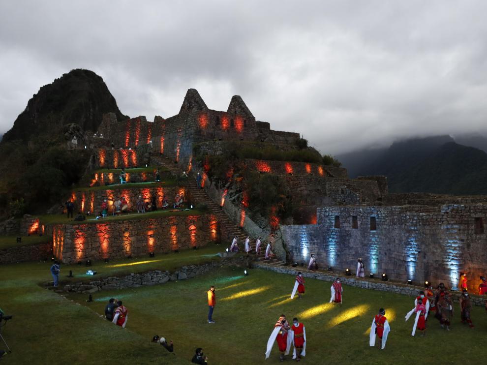 Vista del acto oficial de reapertura de Machu Picchu tras permanecer cerrada desde el 16 de marzo por la pandemia