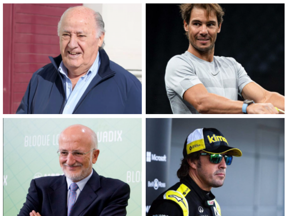Cuatro de las mayores fortunas de los negocios y el deporte español