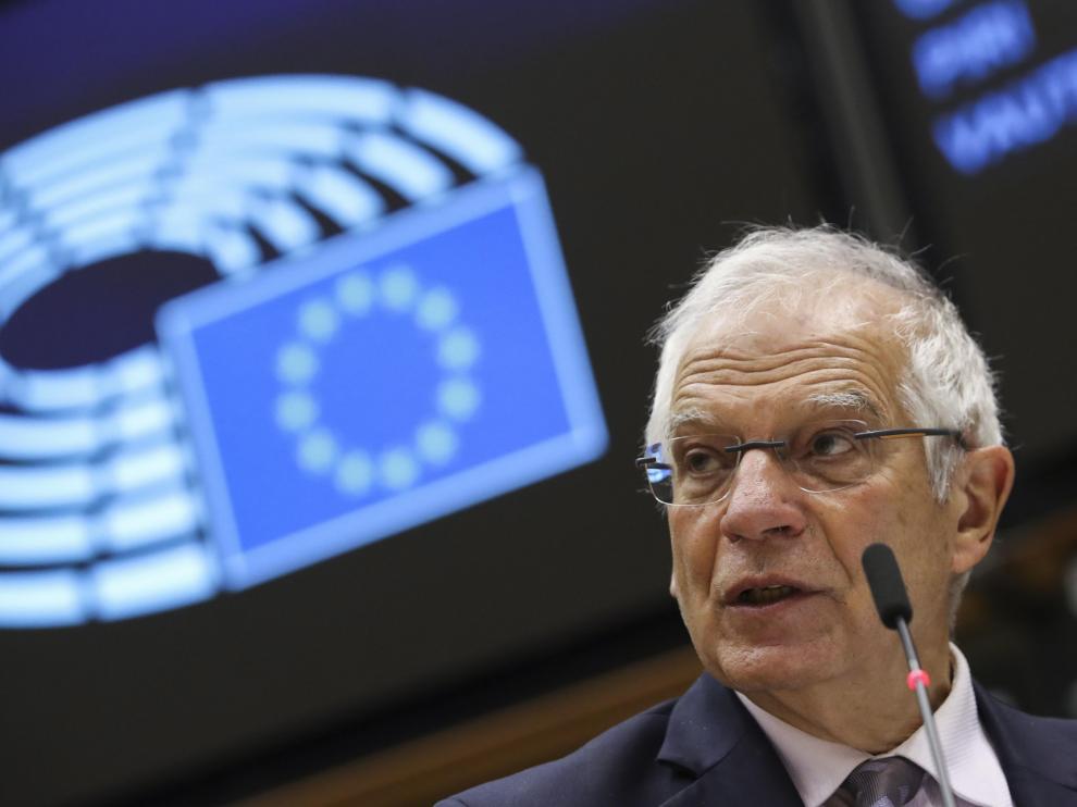 Borrell, durante el debate en el Parlamento Europeo sobre las elecciones en Estados Unidos.