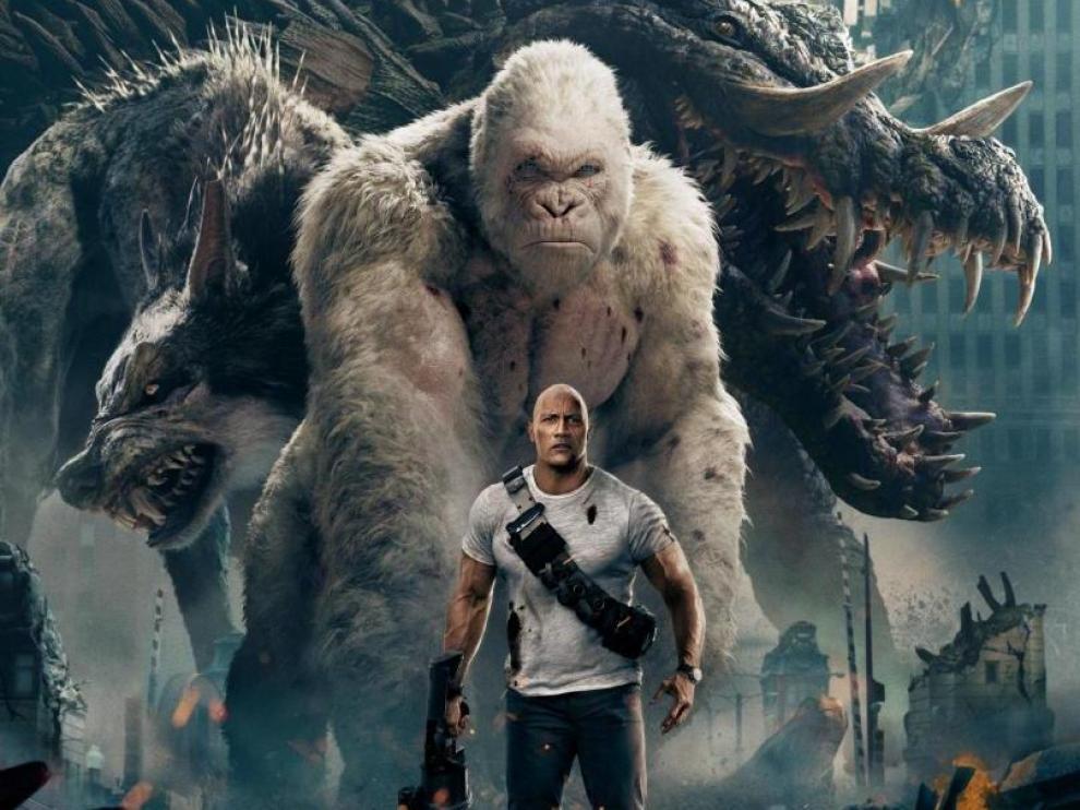 Cartel de la película ‘Proyecto Rampage’ (Brad Peyton, 2018).