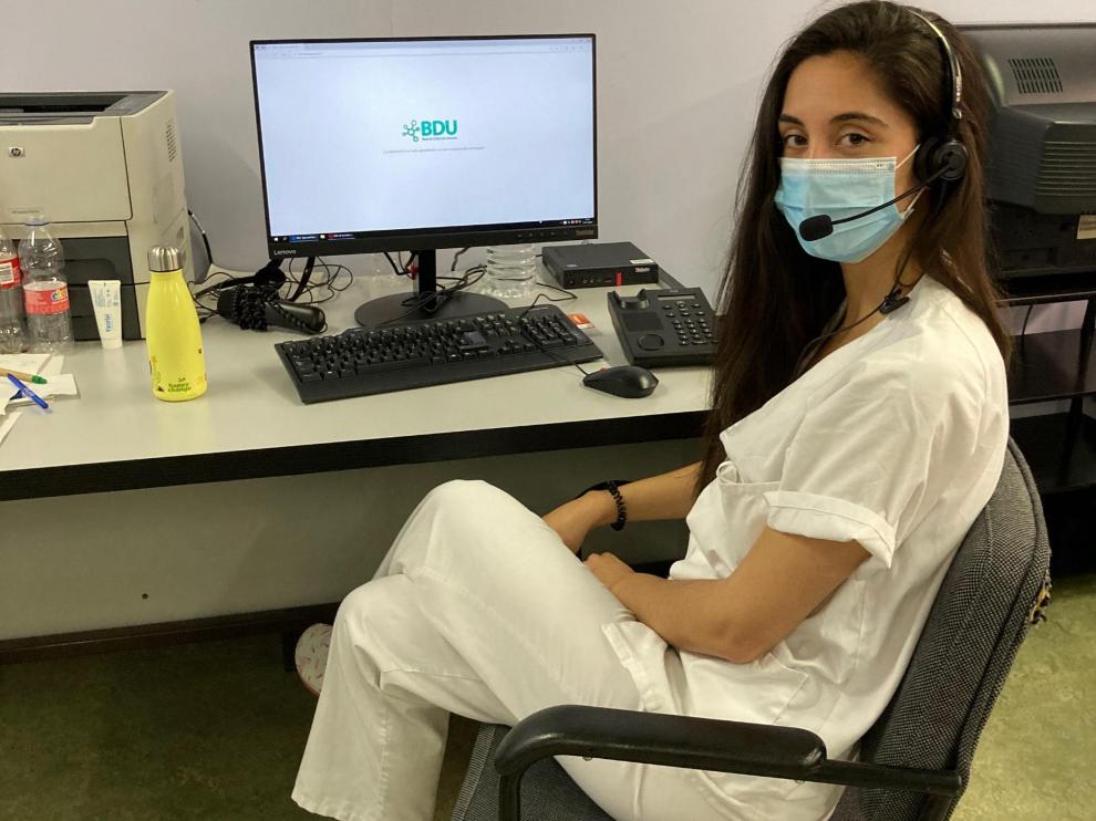 Irene Serrano, en el centro de salud del Arrabal.