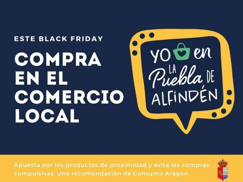 Mensajes que animan a comprar en el comercio local.