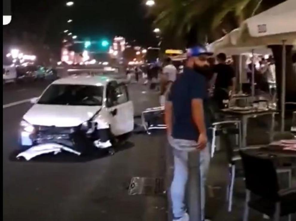 Captura de un vídeo tras el atropello.