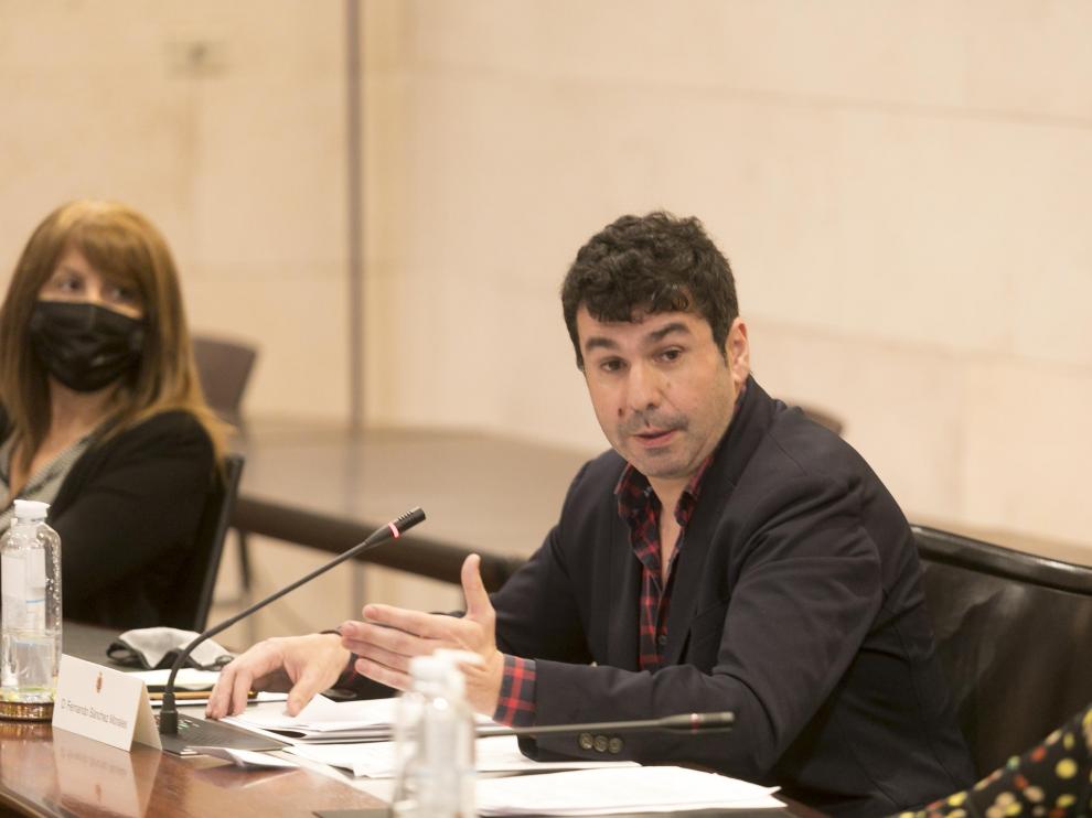 El diputado socialista de Hacienda, Fernando Sánchez, ha sido el encargado de defender el proyecto de presupuestos de la DPH para 2021.