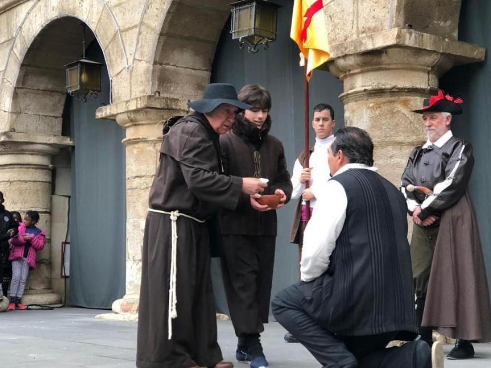 Recreación del bautizo del alcalde de Monzón.