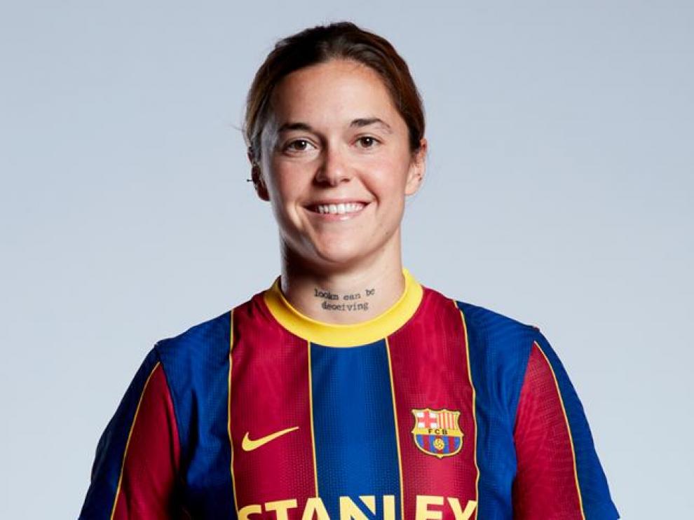 Mapi León, jugadora profesional del FC Barcelona.