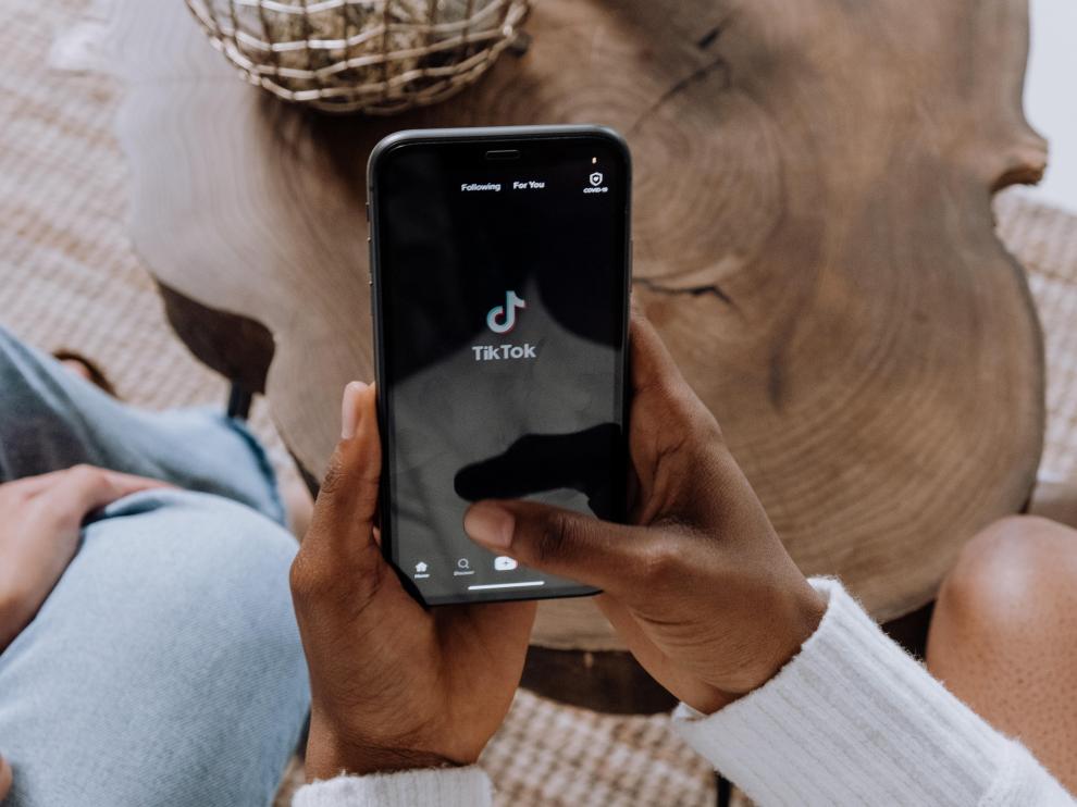 La página de inicio de la aplicación TikTok.