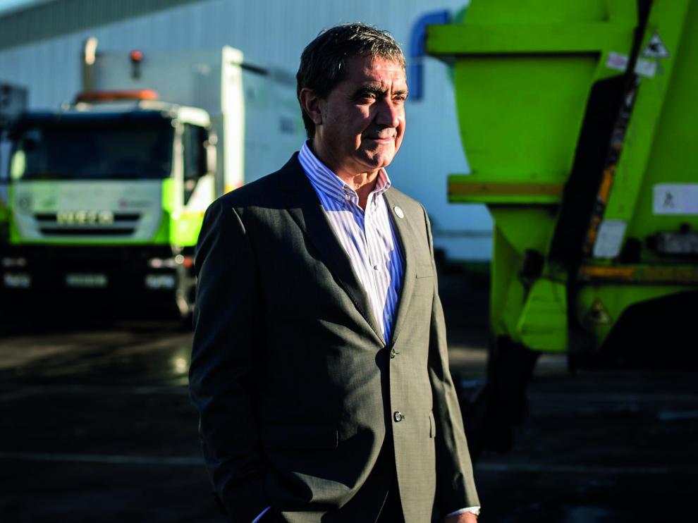 Joaquín Jiménez, director de la delegación FCC Medio Ambiente de Aragón, en las instalaciones de Zaragoza.