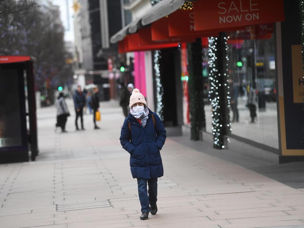 Imagen de Oxford Street en Londres este sábado.