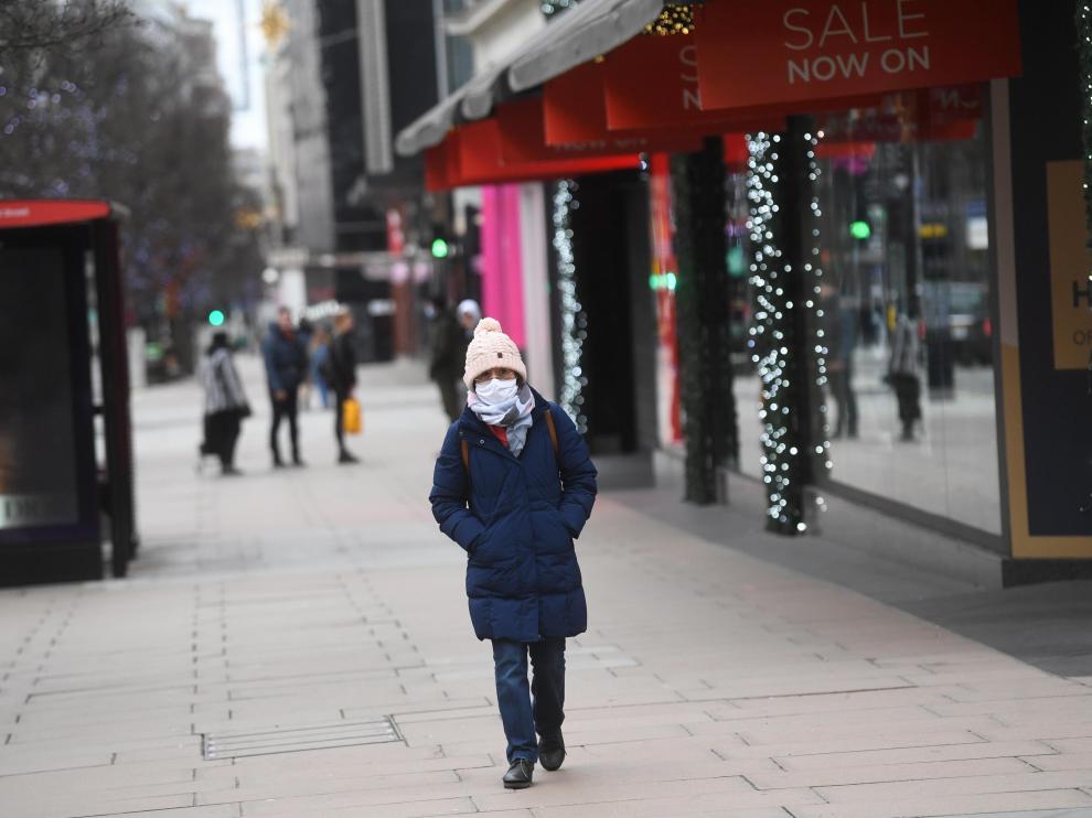Imagen de Oxford Street en Londres este sábado.