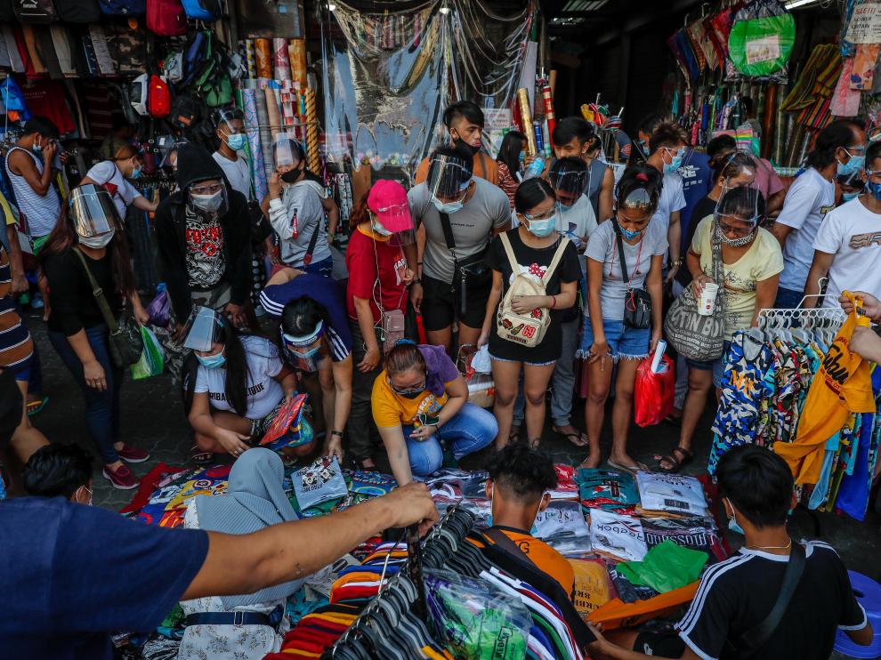 Mercado en Manila, Filipinas.
