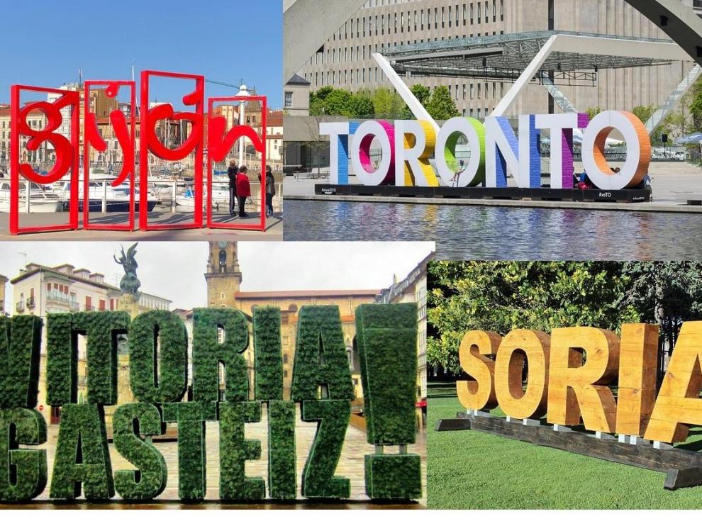 Montaje con algunos de los reclamos turísticos de diferentes ciudades.