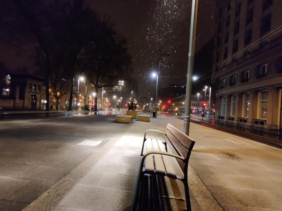 La nieve comenzó a cuajar en la madrugada de este sábado